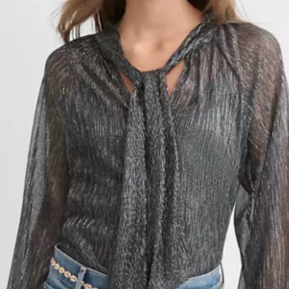 LOFT Shimmering Black Blouse